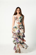 Flora Sequins Tiered Gown