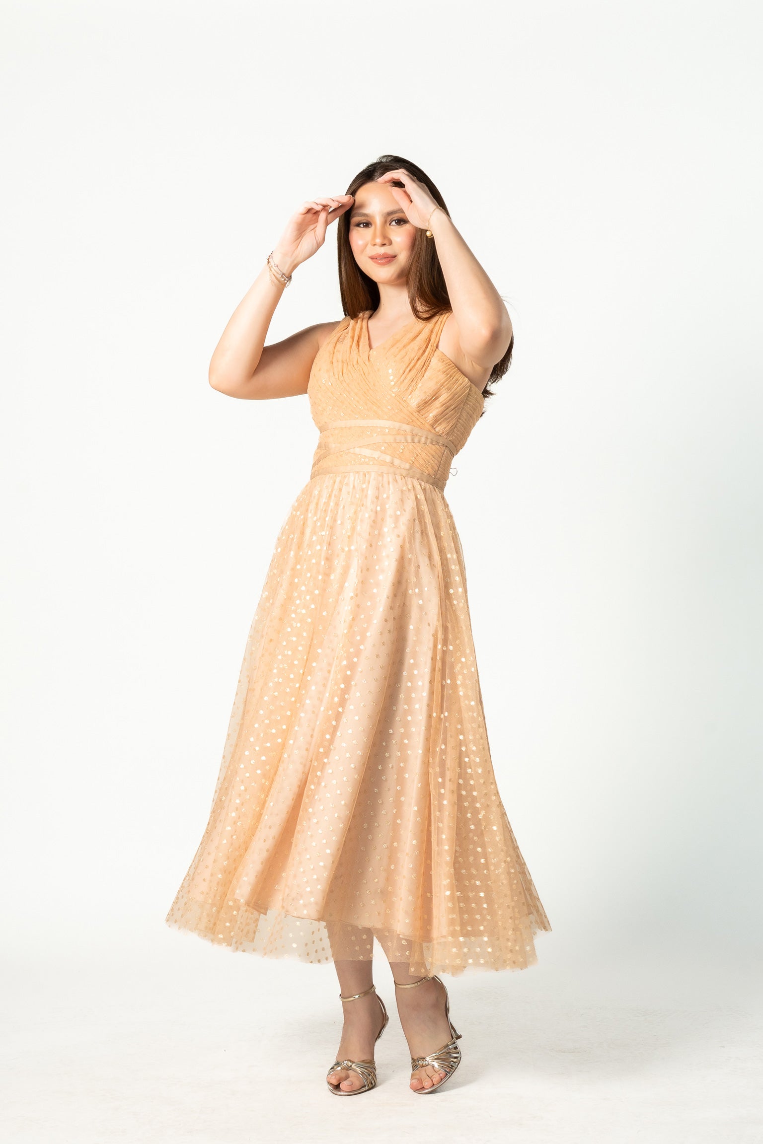 Peach Polka Dot Gown
