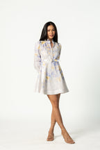 Floral Balloon Mini Dress