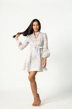 Floral Balloon Mini Dress