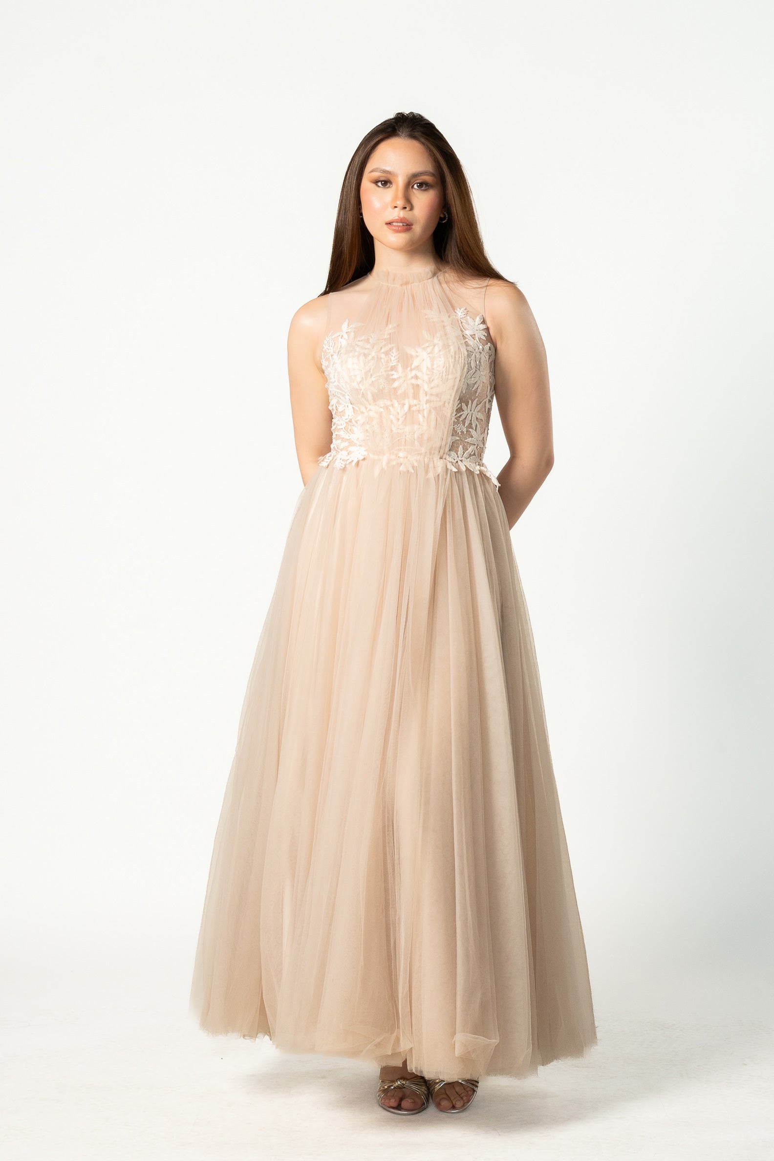 Lace Tulle Gown