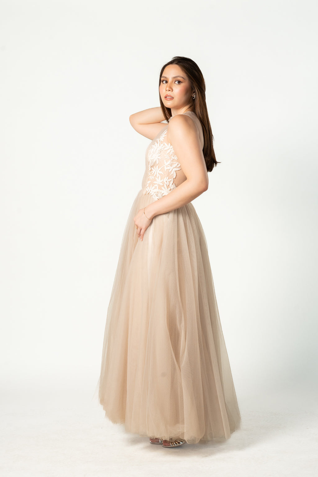 Lace Tulle Gown