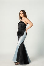 Black and Silver Serpentina Gown