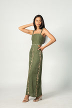 Green Floral Maxi Dress