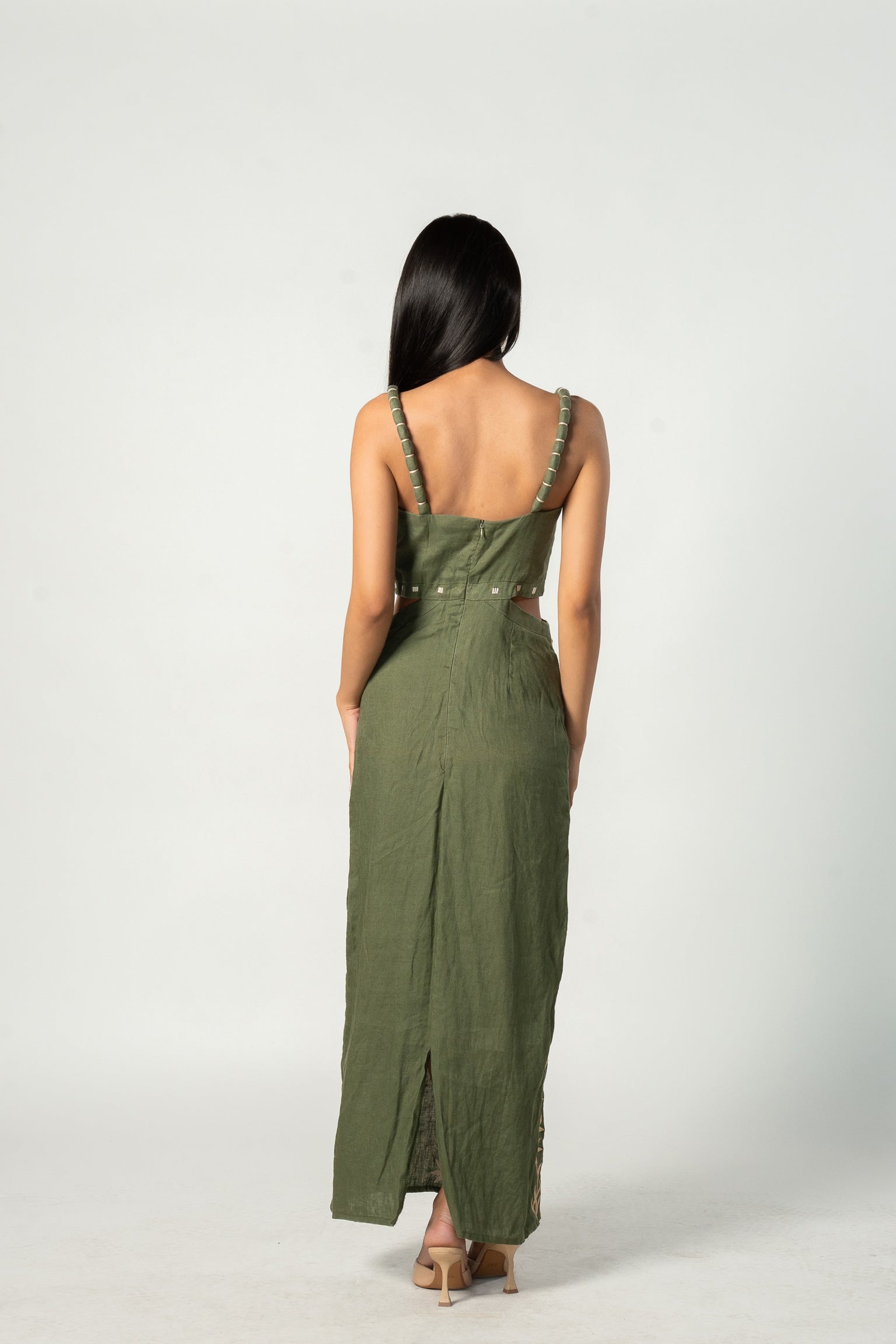 Green Floral Maxi Dress