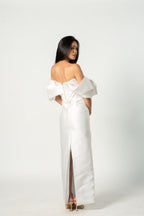 White Off Shoulder Gown