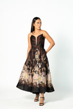 Illuminate Draped Midi Dress