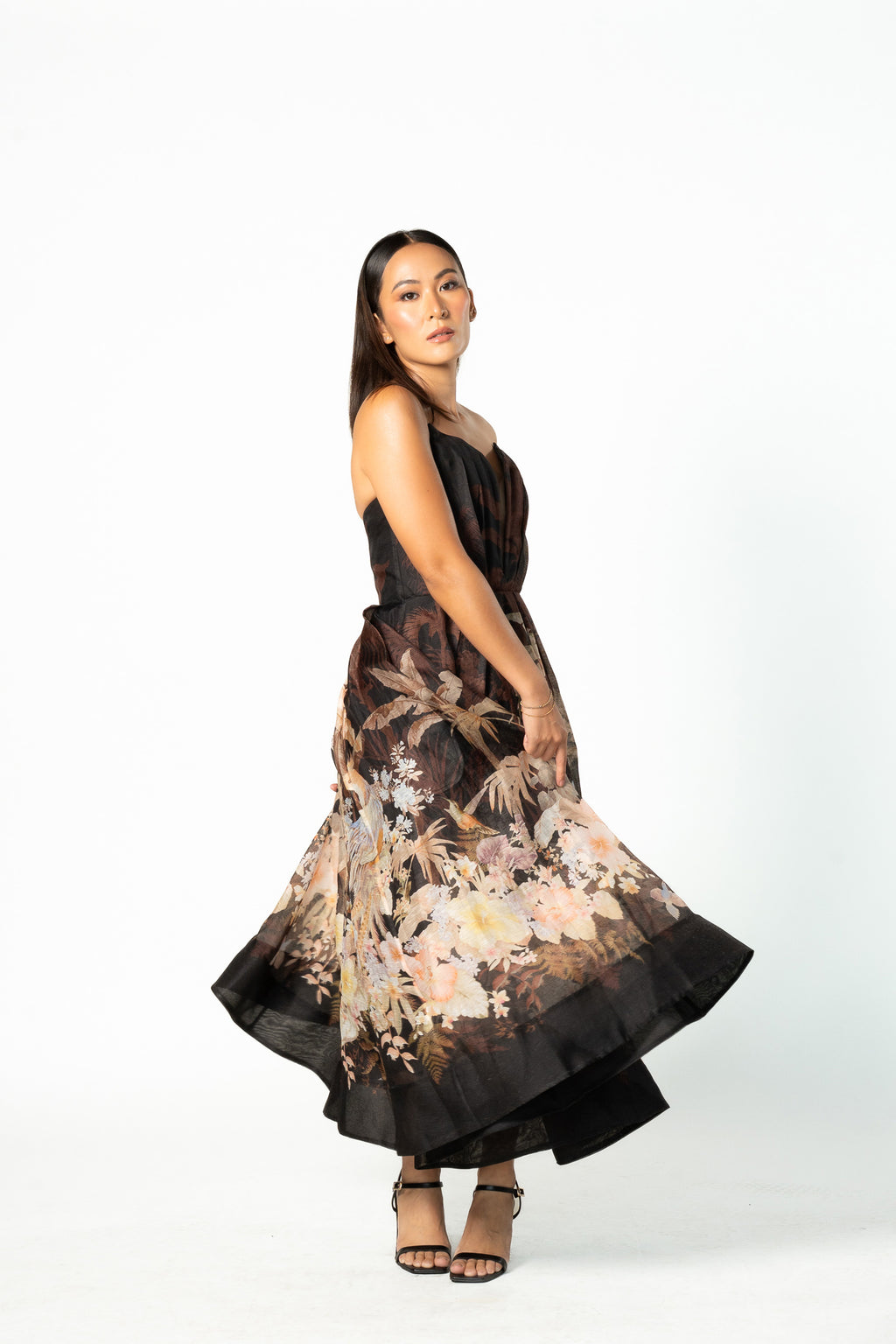 Illuminate Draped Midi Dress