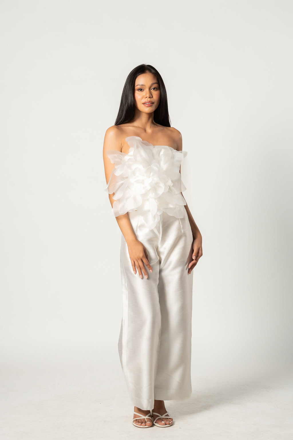 White Bloom Floral Top