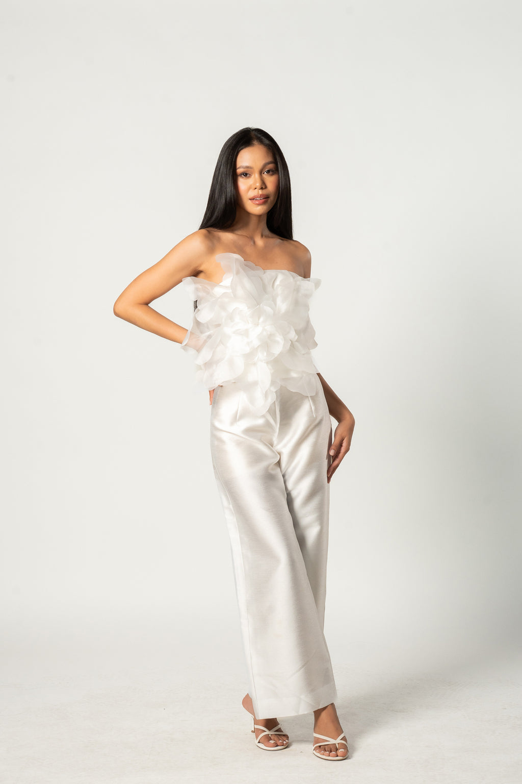 White Bloom Floral Top