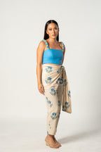 Aqua Blue Top and Floral Pants