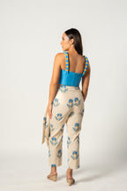 Aqua Blue Top and Floral Pants