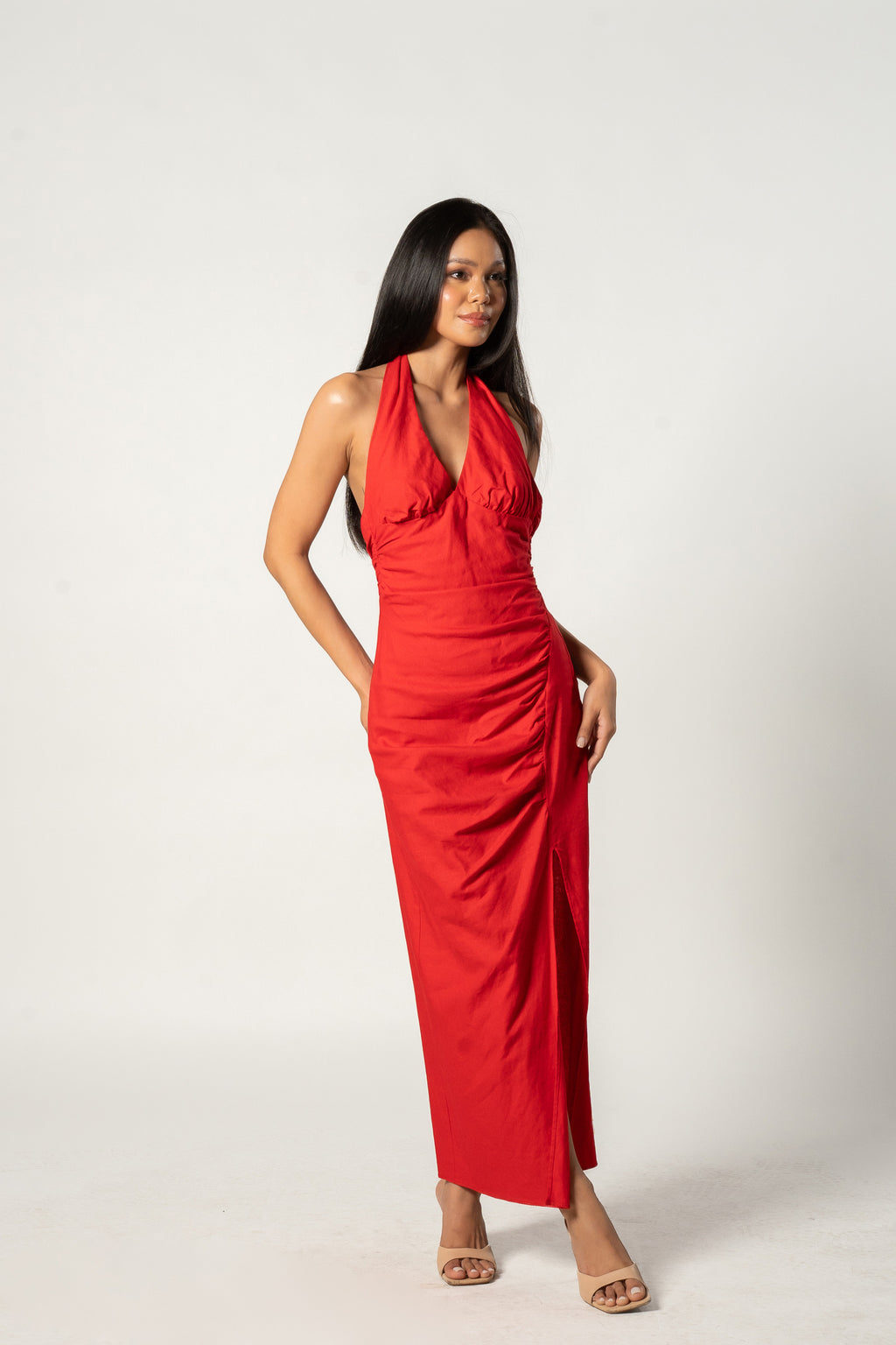 Red Halter Dress