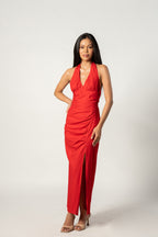 Red Halter Dress