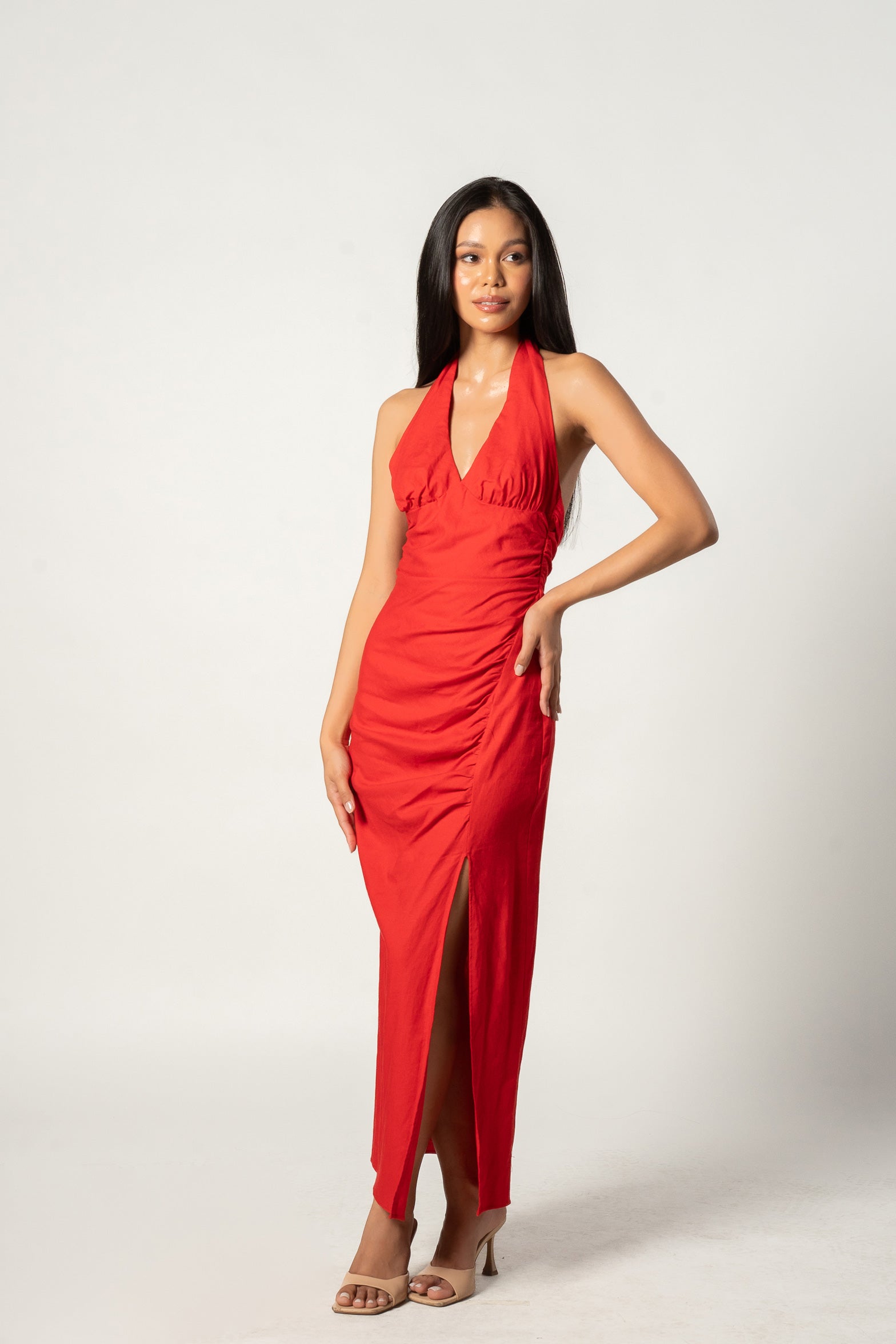 Red Halter Dress