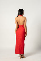 Red Halter Dress