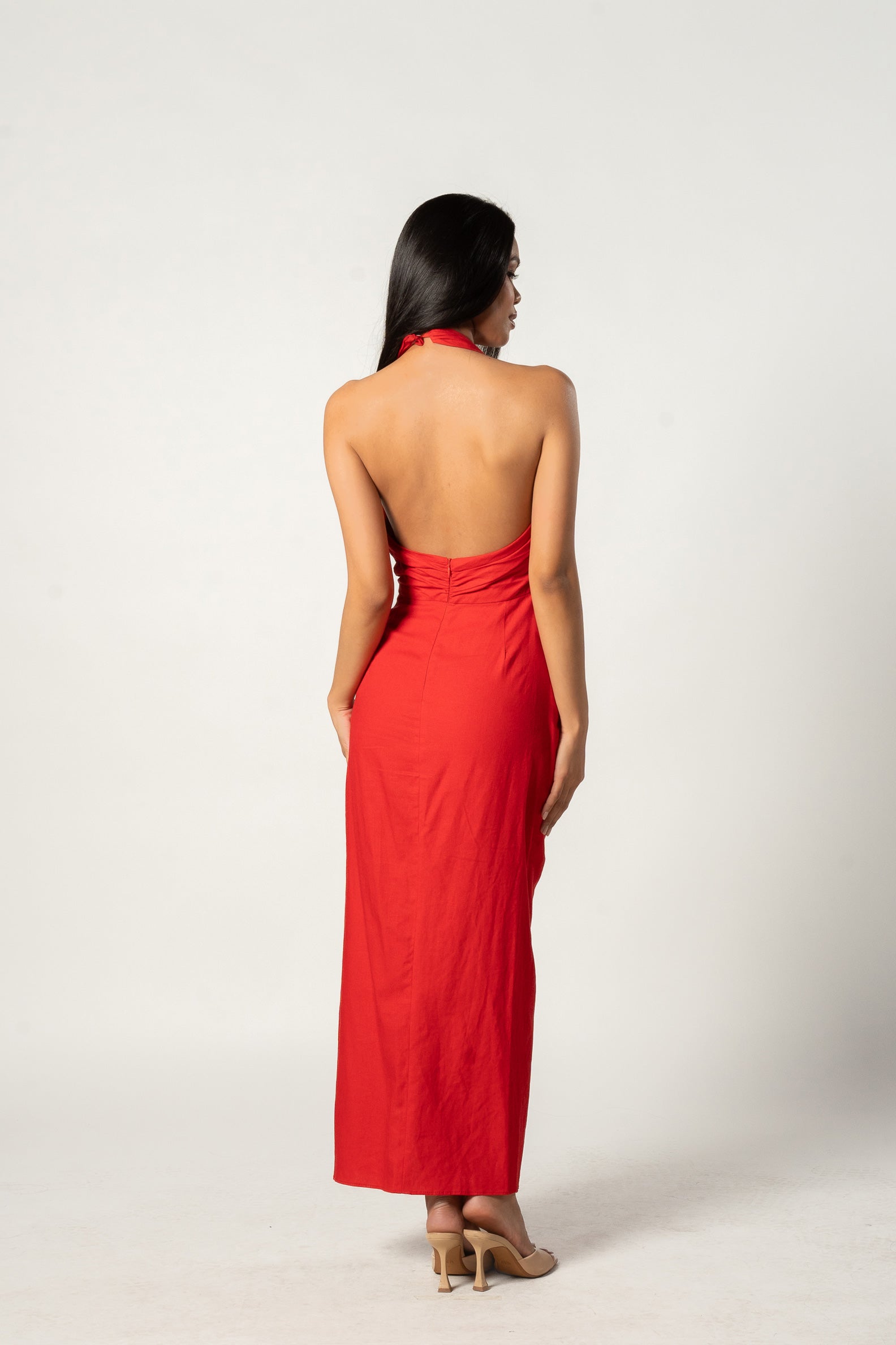Red Halter Dress