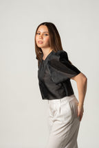 Filipiniana Modern Black Top