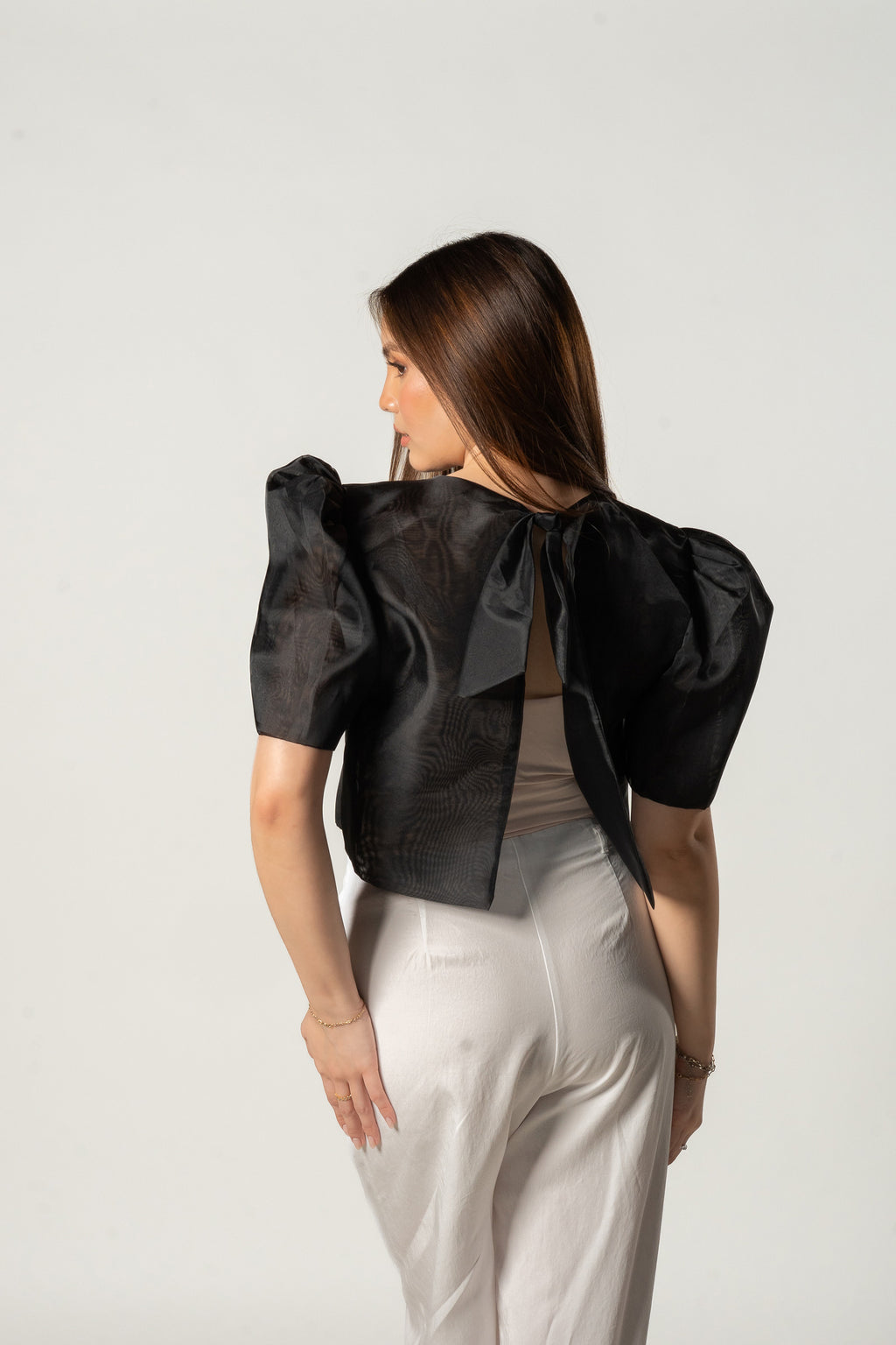 Filipiniana Modern Black Top