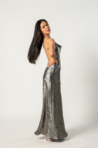 Metallic Silver Dress