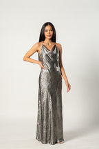 Metallic Silver Dress