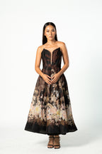 Illuminate Draped Midi Dress