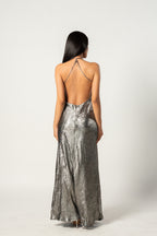 Metallic Silver Dress