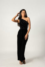 Black Velvet Jumpsuit