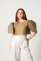 Olive Green Camisa Top