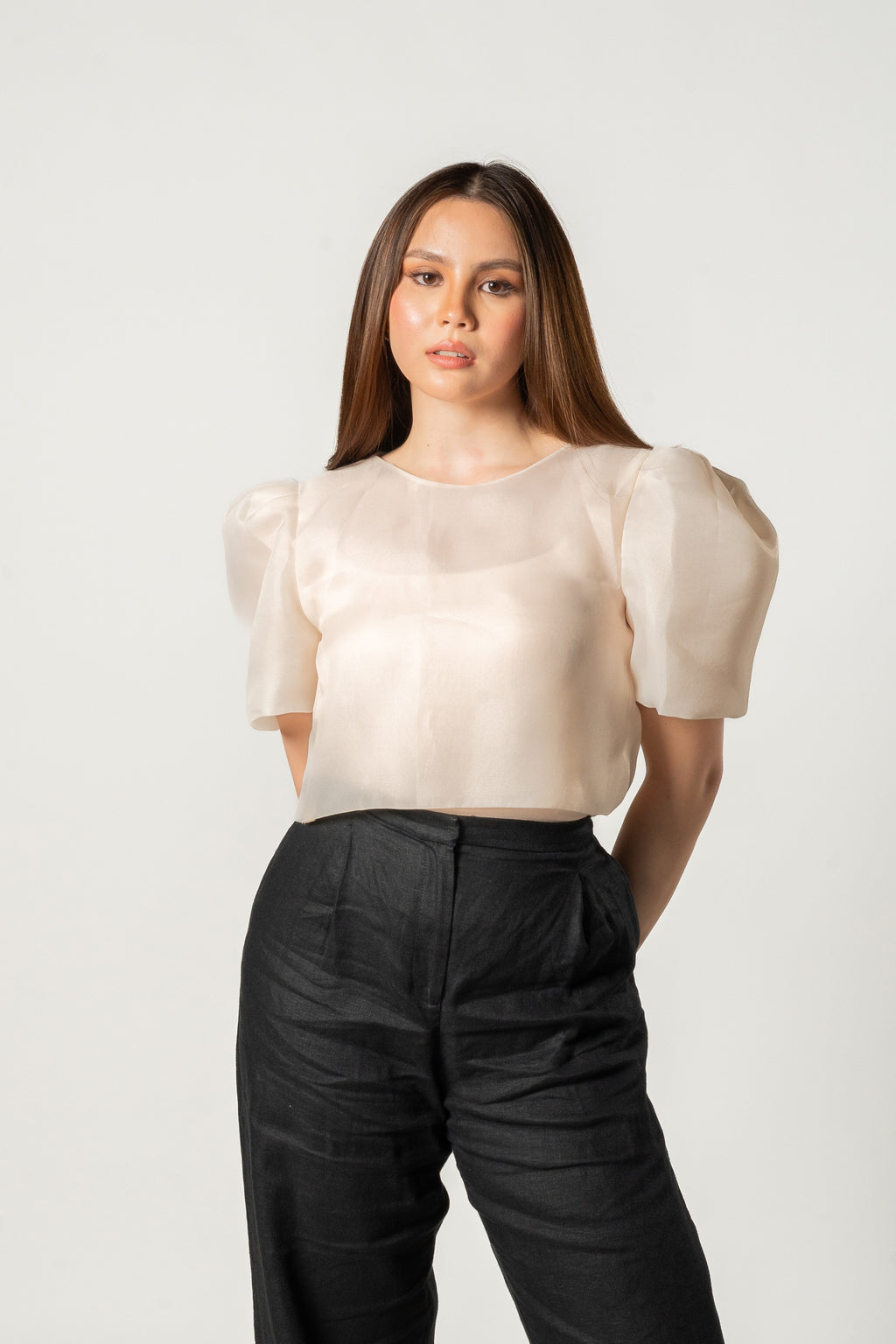 Filipiniana Modern Beige Top