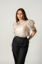 Filipiniana Modern Beige Top