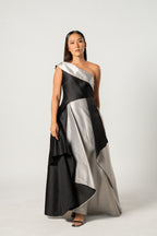Vintage Black and Silver Gown