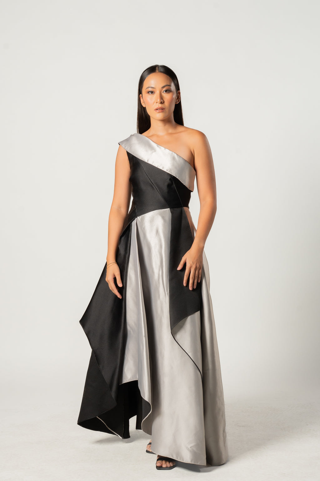 Vintage Black and Silver Gown