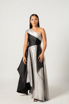 Vintage Black and Silver Gown