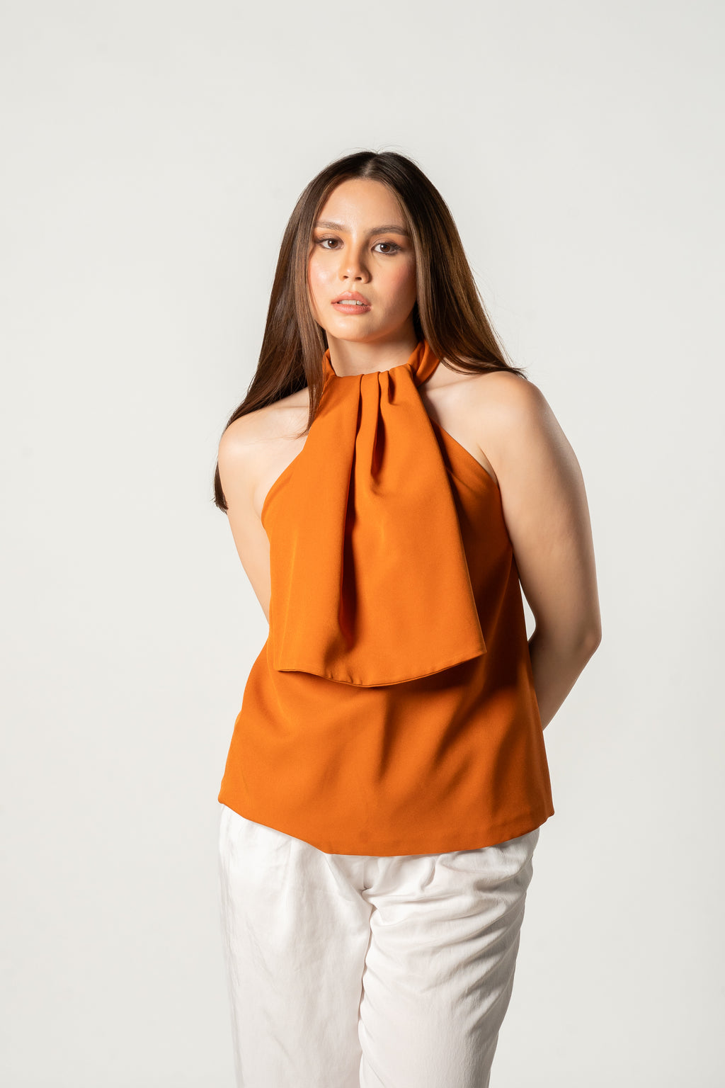 Orange Sleeveless Top