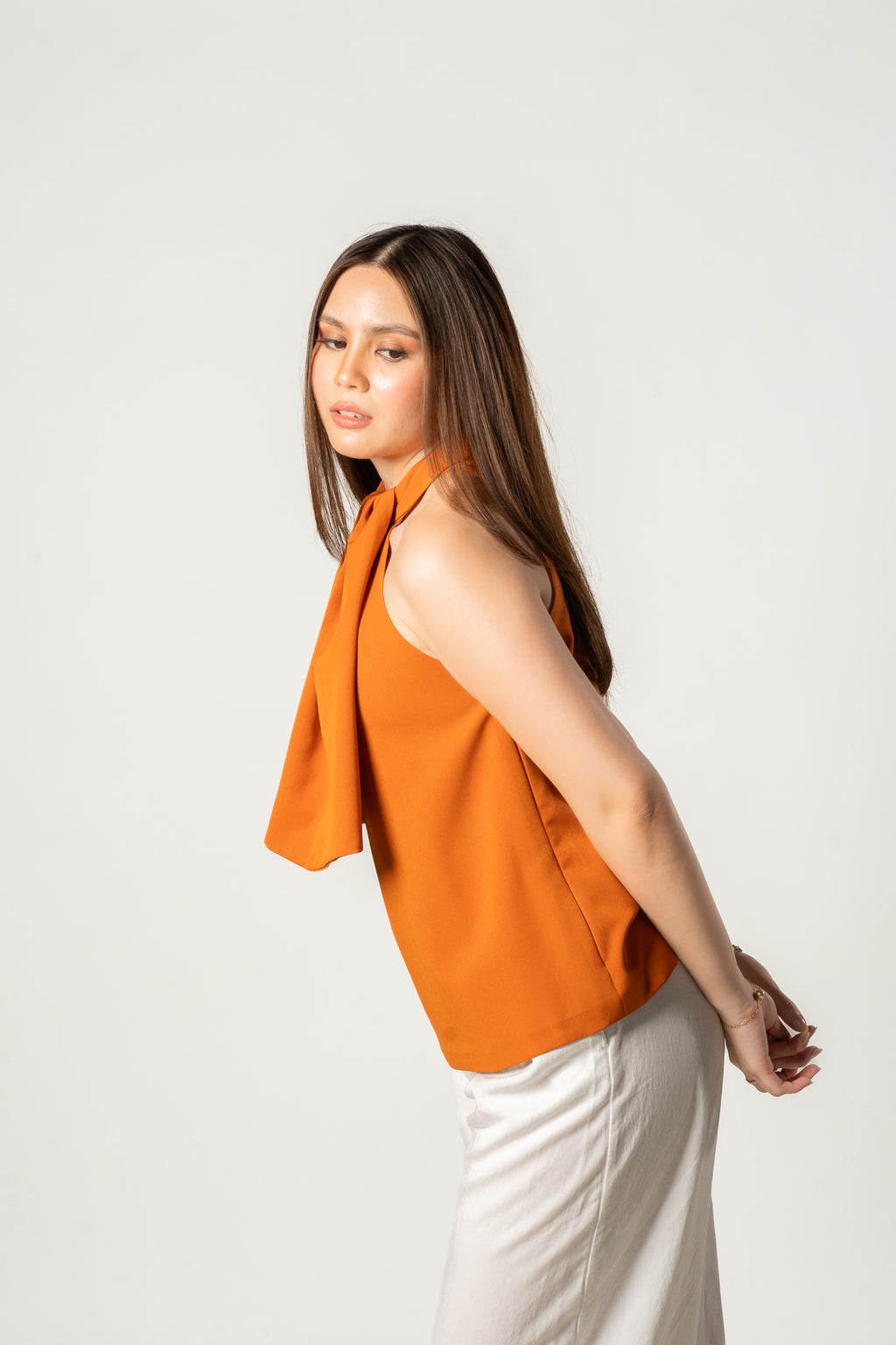 Orange Sleeveless Top