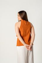 Orange Sleeveless Top