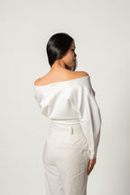 Cross Wrap Bodysuit White