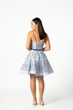 Crush Twist Front Mini Dress