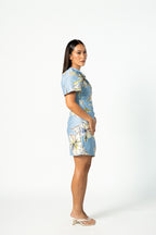 Presence Floral Twisted Mini Dress
