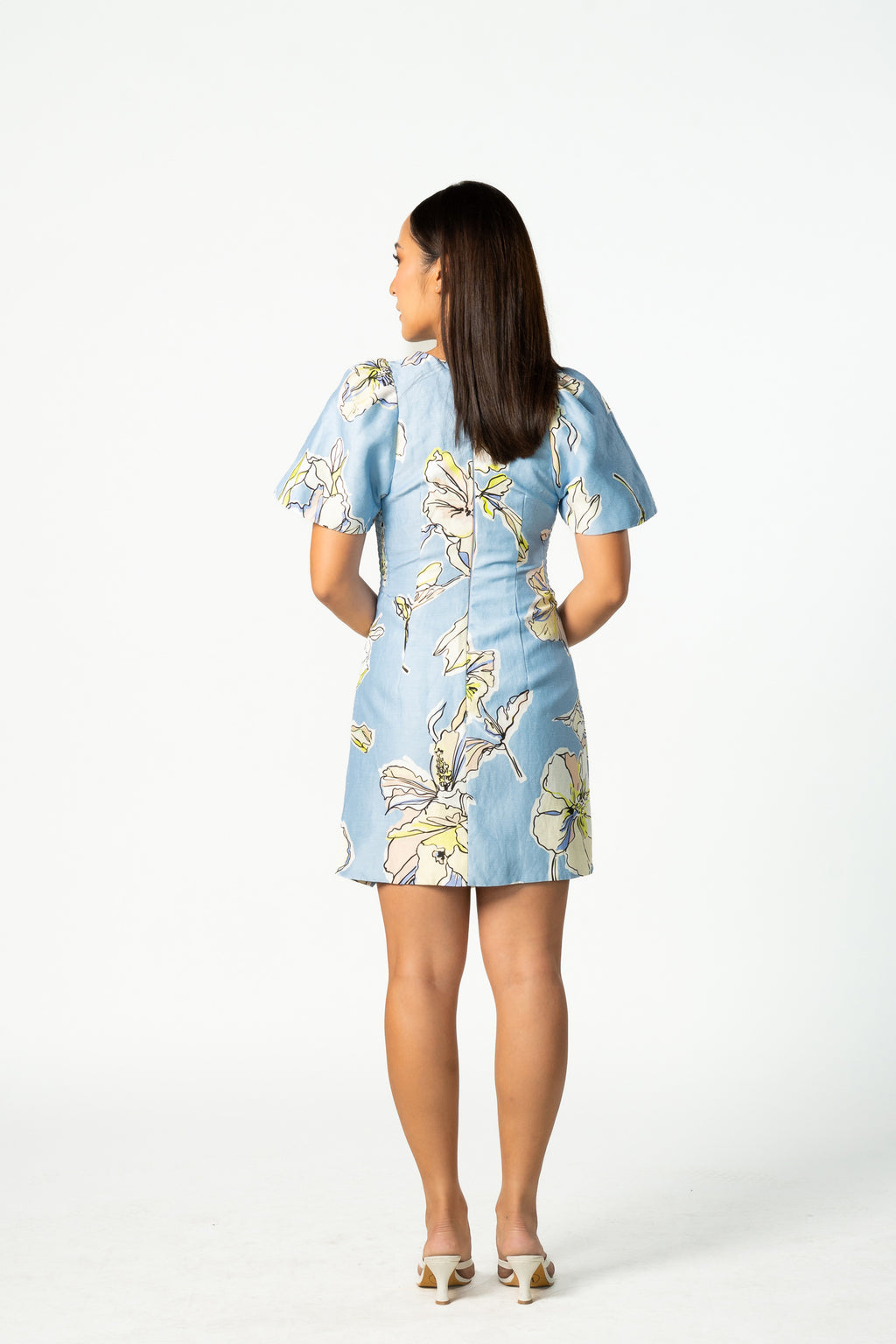 Presence Floral Twisted Mini Dress