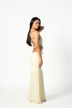 Pearls and Paillettes Embellished Gown