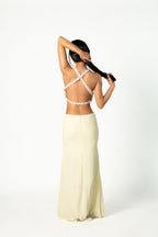 Pearls and Paillettes Embellished Gown