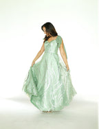 Sage Green Sequins Gown