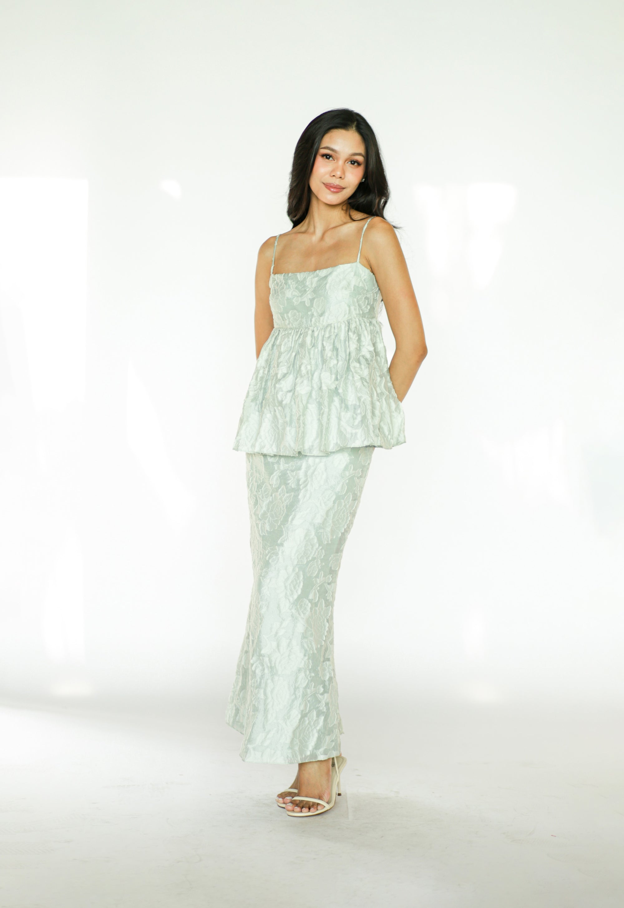 Mint Green Top and Skirt Set