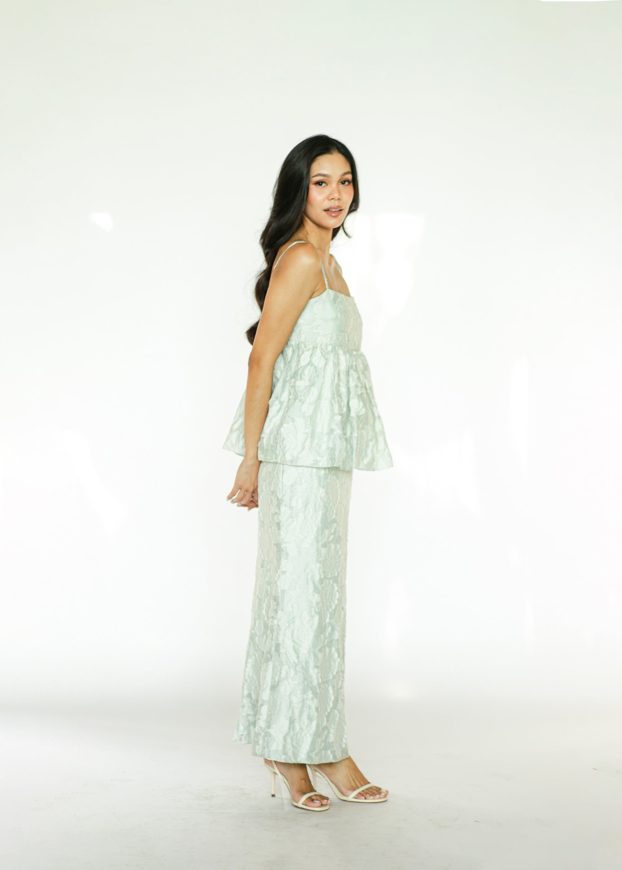 Mint Green Top and Skirt Set