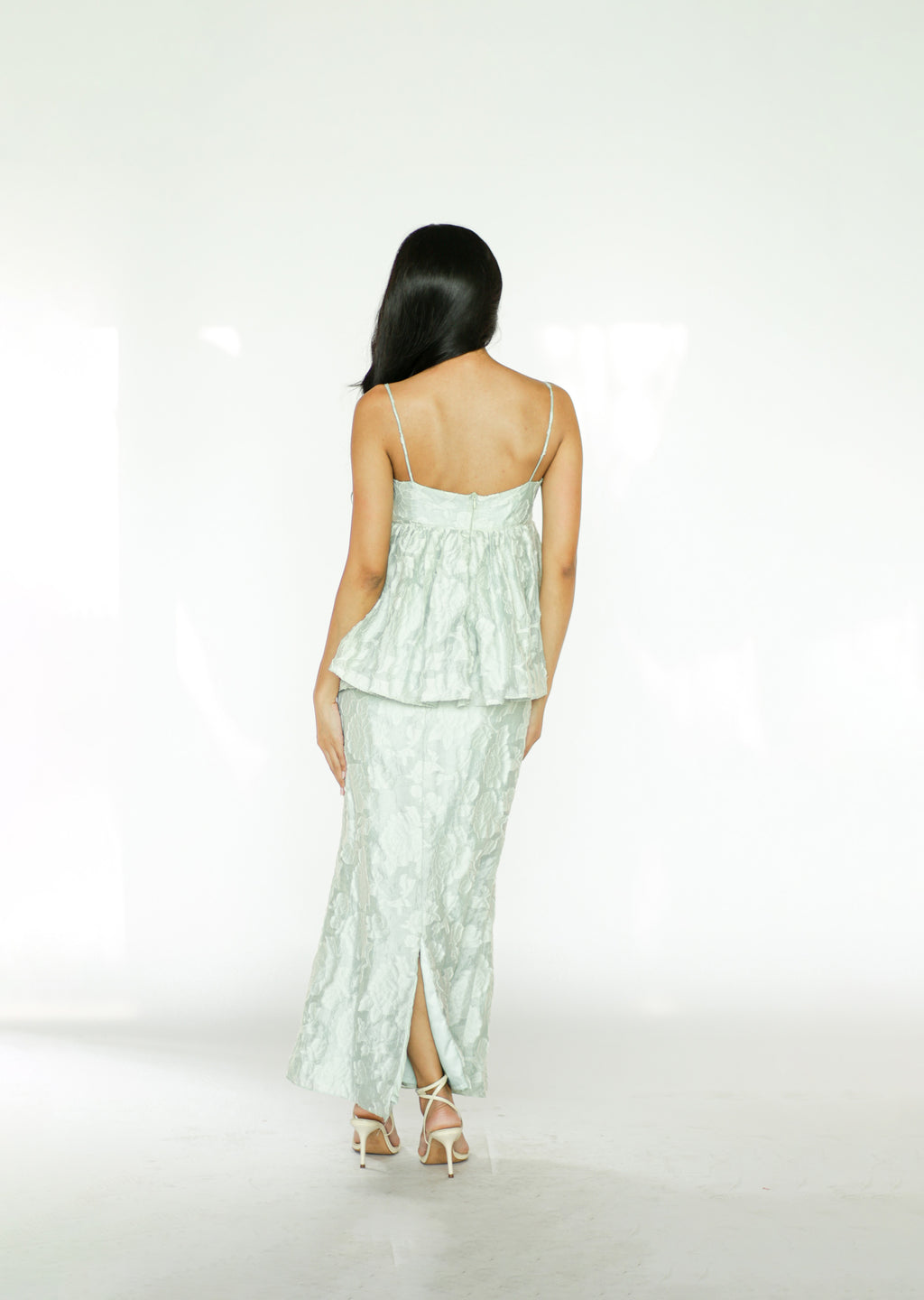 Mint Green Top and Skirt Set