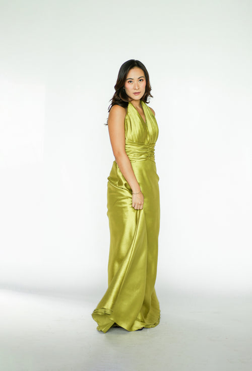 Apple Green Halter Formal Gown