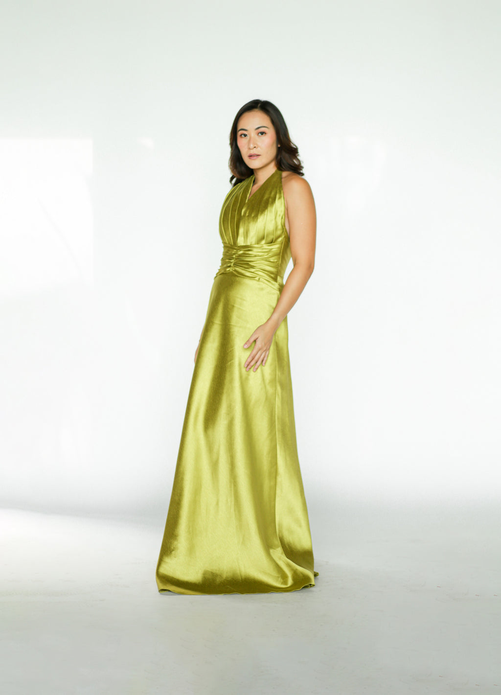 Apple Green Halter Formal Gown