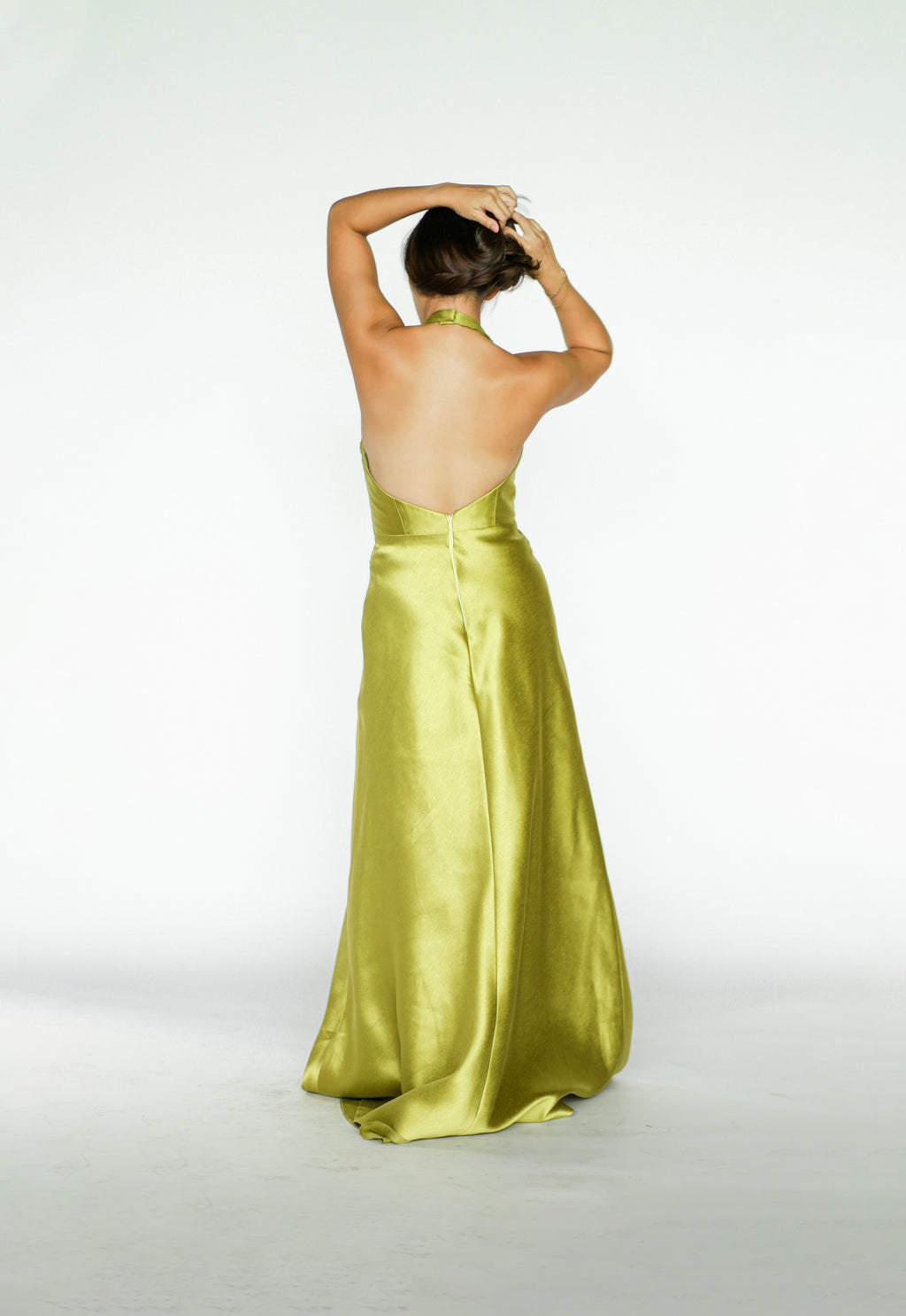 Apple Green Halter Formal Gown